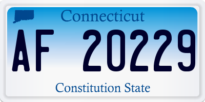 CT license plate AF20229