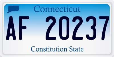 CT license plate AF20237