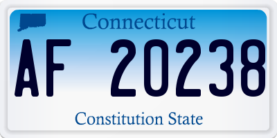 CT license plate AF20238