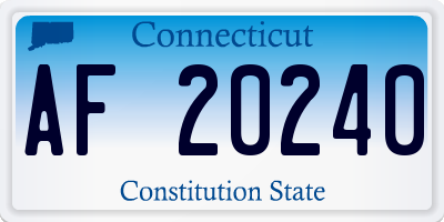 CT license plate AF20240