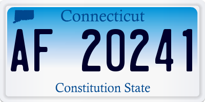 CT license plate AF20241