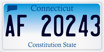 CT license plate AF20243
