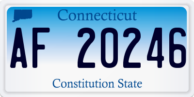CT license plate AF20246