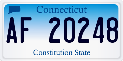 CT license plate AF20248