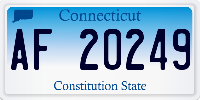 CT license plate AF20249