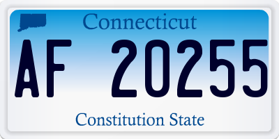 CT license plate AF20255