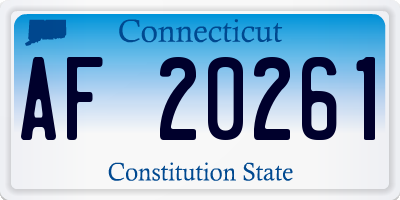 CT license plate AF20261