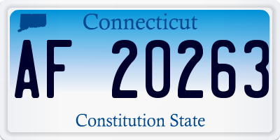 CT license plate AF20263
