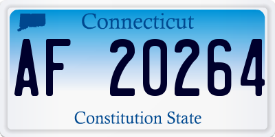 CT license plate AF20264