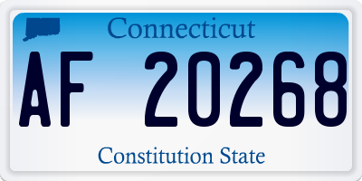 CT license plate AF20268
