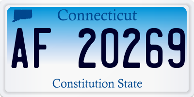 CT license plate AF20269