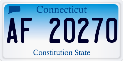 CT license plate AF20270
