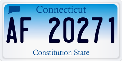CT license plate AF20271