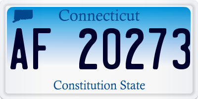 CT license plate AF20273