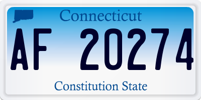 CT license plate AF20274