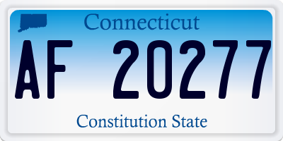 CT license plate AF20277