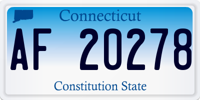 CT license plate AF20278
