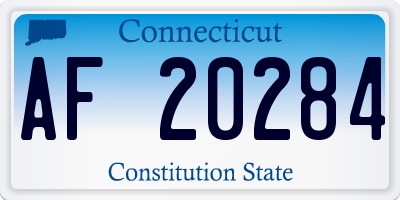 CT license plate AF20284