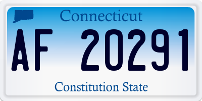 CT license plate AF20291
