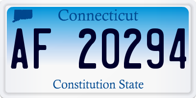 CT license plate AF20294