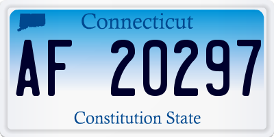 CT license plate AF20297