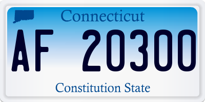 CT license plate AF20300