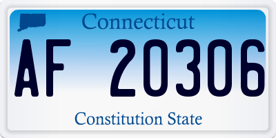CT license plate AF20306
