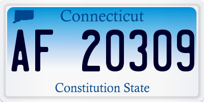CT license plate AF20309