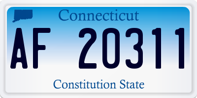 CT license plate AF20311