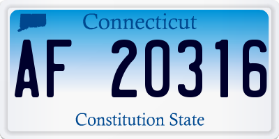 CT license plate AF20316