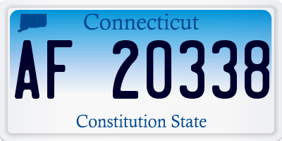 CT license plate AF20338