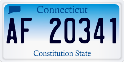 CT license plate AF20341