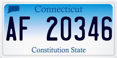 CT license plate AF20346
