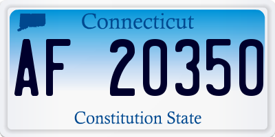 CT license plate AF20350