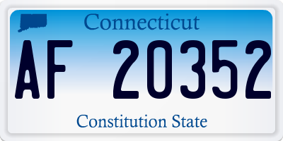 CT license plate AF20352