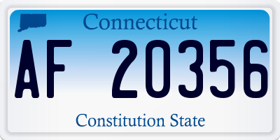 CT license plate AF20356