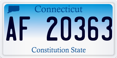 CT license plate AF20363
