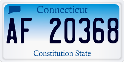 CT license plate AF20368