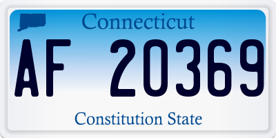 CT license plate AF20369