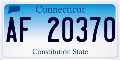 CT license plate AF20370