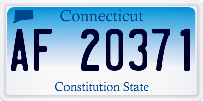 CT license plate AF20371