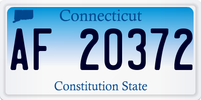 CT license plate AF20372