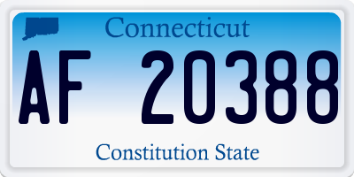 CT license plate AF20388