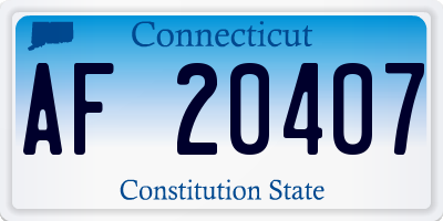 CT license plate AF20407
