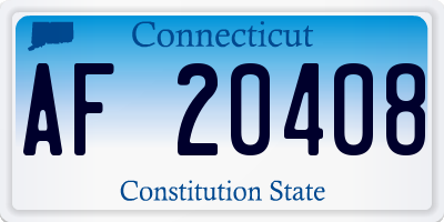 CT license plate AF20408