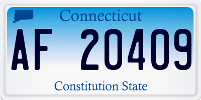 CT license plate AF20409