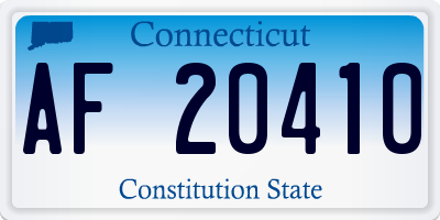 CT license plate AF20410