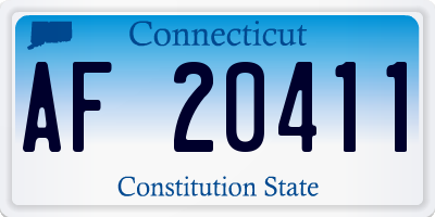 CT license plate AF20411