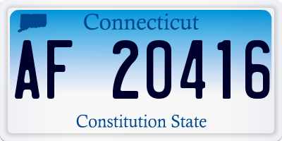 CT license plate AF20416