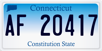 CT license plate AF20417